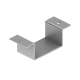 BRIDA PARED TUBO 80X40 GRIS 7011